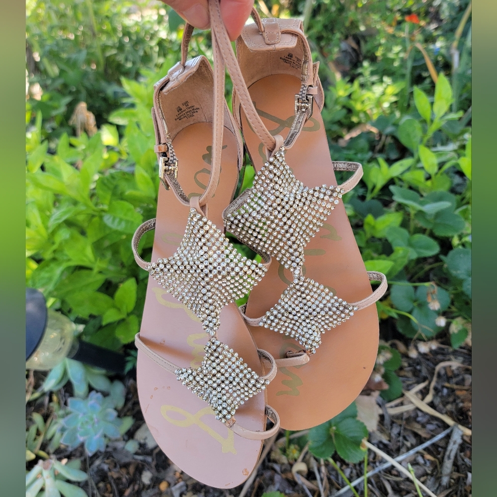 Sam Edleman Rhinestone Strappy Sandals 6 M